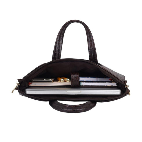 Vinay Flap Genuine Leather Slim Laptop Bag/ Office Bag Hive